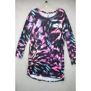 Juicy Couture Women's Long Sleeve Lounge/Pajama Gown-Size Large-Multicolor